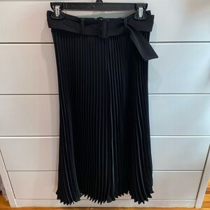 Aritzia Wilfred Brand black pleated skirt with zip waste and adjustable belt